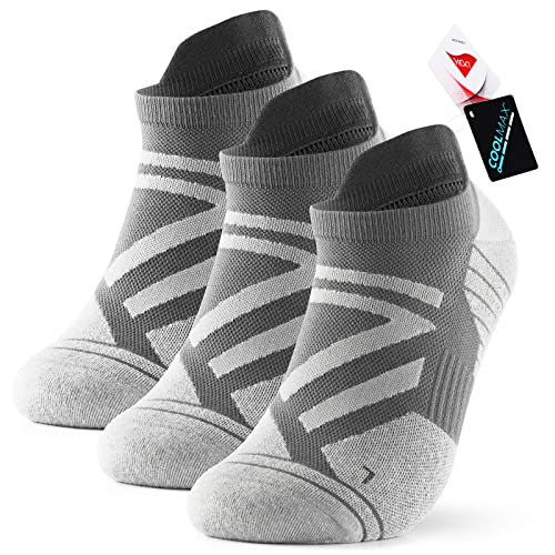 Avoalre 3 Paar Coolmax Knöchelsocken,Sportsocken Baumwolle,Atmungsaktive Laufsocken für Herren 47-50, kurze Sneaker Socken für Fitness, Laufen, Joggen, Wandern, Workout, Freizeit-Outdoor Söckchen von Avoalre