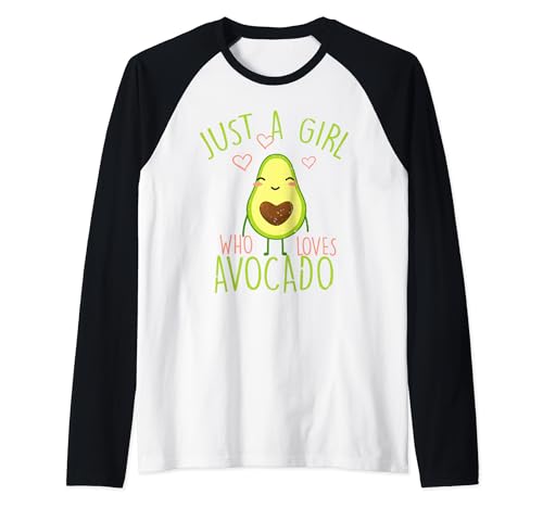 Just A Girl Who Loves Avocado For Avocado Girls Raglan von Avocado & Essbare Frucht - Vegan Geschenk