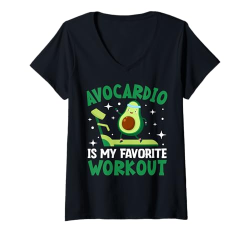 Damen Avocardio ist mein Lieblingstraining T-Shirt mit V-Ausschnitt Damen Avocardio ist mein Lieblingstraining T-Shirt mit V-Ausschnitt von Avocardio Is My Favorite Workout Avocado Gift Cute