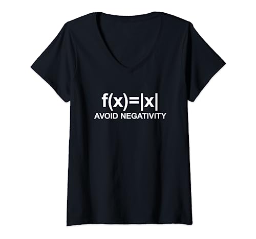 Damen Avoid Negativity Shirt Stay Positive Math Avoid Negativity T-Shirt mit V-Ausschnitt von Avoid Negativity Shirt Stay Positive Math Shirts