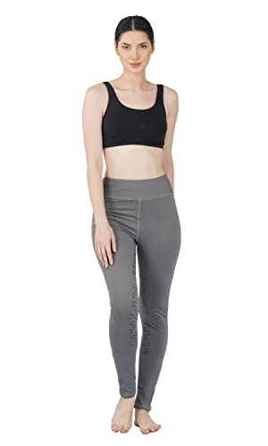 Avon Equine Damen Winter Reithose Premium und Komfort Reitleggings Strumpfhose Sticky Bum Reithose, grau, S von Avon Equine