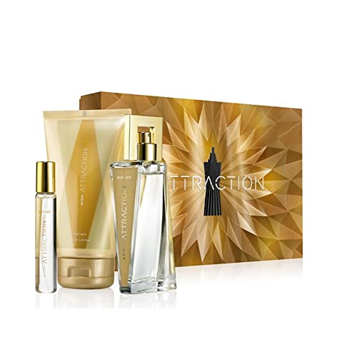 Avon Attraction for Her Geschenkset mit 50 ml Eau de Parfum, 150 ml Bodylotion und 10 ml Eau de Parfum-Spray von Avon