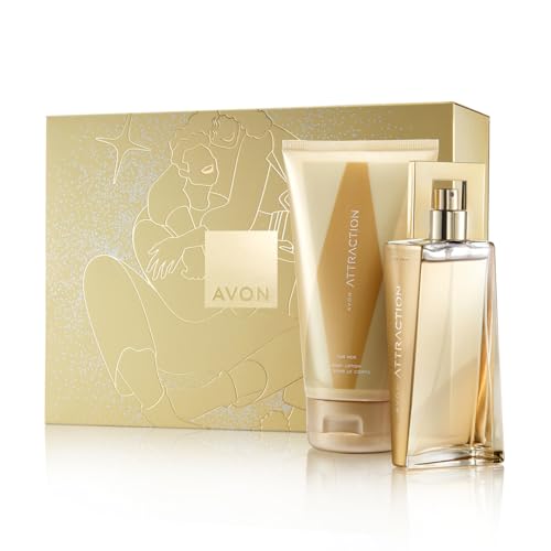 Avon Attraction for Her Zweiteiliges Geschenkset mit Eau de Parfum 50ml Body Lotion 150ml in einer Geschenkbox von Avon