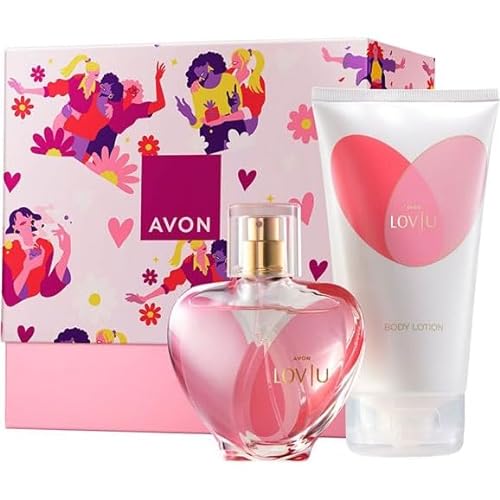 Avon Damen Duftset LOVE U Geschenkset Eau de ParfumSpray & Bodylotion von Avon
