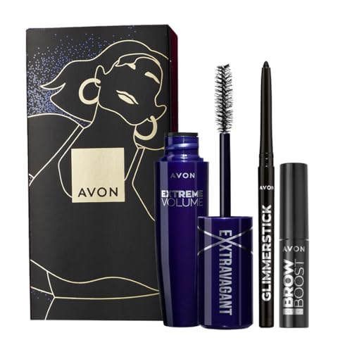 Avon Geschenkset Mascara/Glimmerstick/Augenbrauengel in schöner GESCHENKBOX von Avon