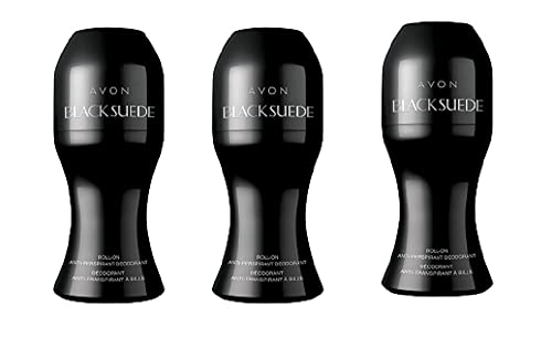 Avon Herren-Deo-Roll-On-Set aus schwarzem Wildleder, 3 Stück Avon Herren-Deo-Roll-On-Set aus schwarzem Wildleder, 3 Stück von Avon