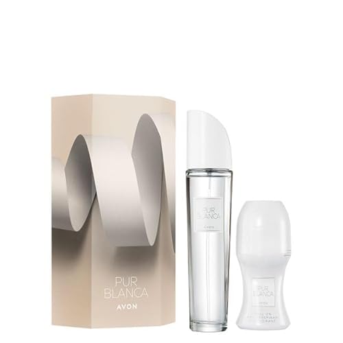 Avon Parfum-Set Pur Blanca im GESCHENKKARTON Eau de Toilette Spray & Deoroller blumig/frisch von Avon