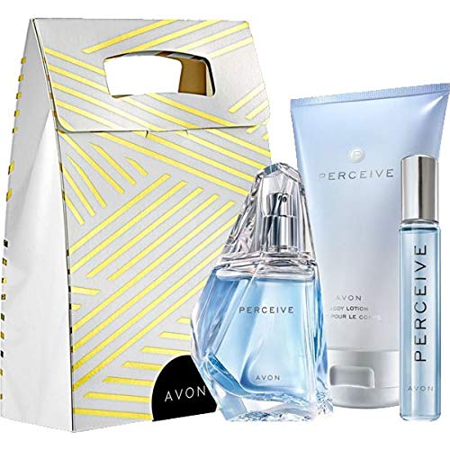 Avon Perceive Duftset 3tlg. für Sie - blumig/langanhaltend - Eau de Parfum/Bodylotion/Taschenspray/Geschenktasche von Avon