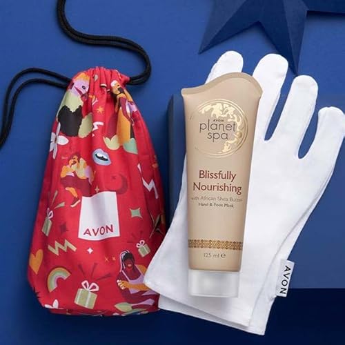 Avon Planet Spa Moments of Joy Handpflege-Geschenkset in einem festlichen Stoff-Geschenkbeutel mit Kordelzug von AVON