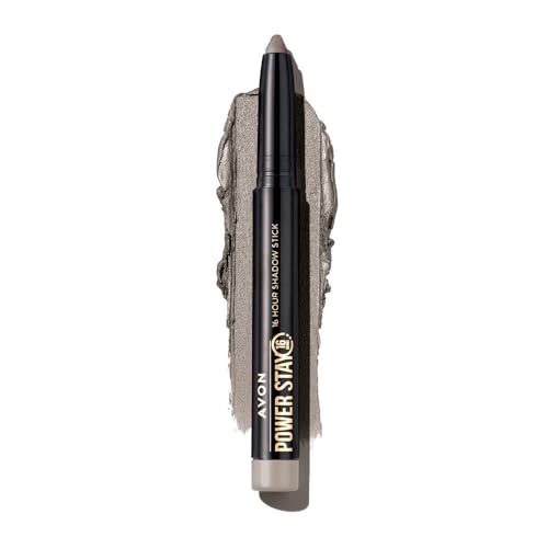 Avon Power Stay Eyeshadow Power Stay 16-Hour 2-In-1 Longwear Lidschatten & Eyeliner Stick - Wasserfest - Cool Silver von AVON