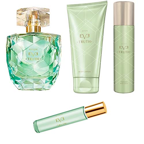 Avon Eve Truth Duftset 4 Teile Eau de Parfum 50ml + Bodylotion 150ml + Körperspray 75ml + Taschenspray 10ml für Damen von Avoncompany