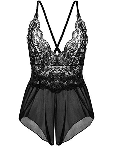 Avondii Damen Reizwäsche Große Größen Babydoll V-Ausschnitt Dessous Overall Nachtwäsche von Avondii