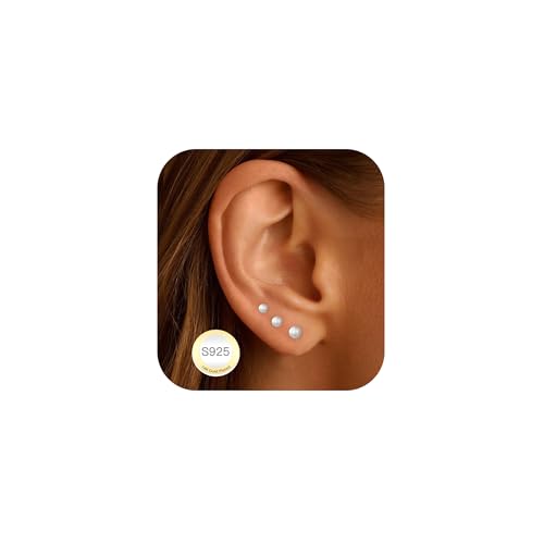 AVOTTO 3 Paare Ohrringe Gold Kleine Ohrstecker Gold Damen Hypoallergen Ohrstecker Cubic Zirkonia Kreuz Schmetterling Blume Ohrsteckers Ohrringe Set Schmuck Geschenke von Avotto