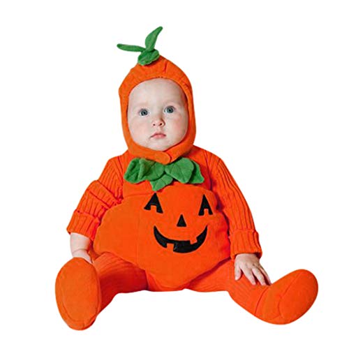 Avrilight Bekleidungssets Kleinkind Neugeborenes Baby Jungen Mädchen Kleidung Ärmellose Kürbis Weste Tops Mit Hut Halloween Outfits Kostüme Cosplay Set Faschingskostüme Baby (Z2-Orange, 6-12 Months) von Avrilight