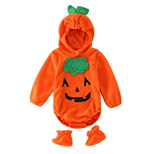 Avrilight Bekleidungssets Kleinkind Neugeborenes Baby Jungen Mädchen Kleidung Ärmellose Kürbis Weste Tops Mit Hut Halloween Outfits Kostüme Cosplay Set Faschingskostüme Baby 74 (Z1-Orange, 3-6 Months) von Avrilight