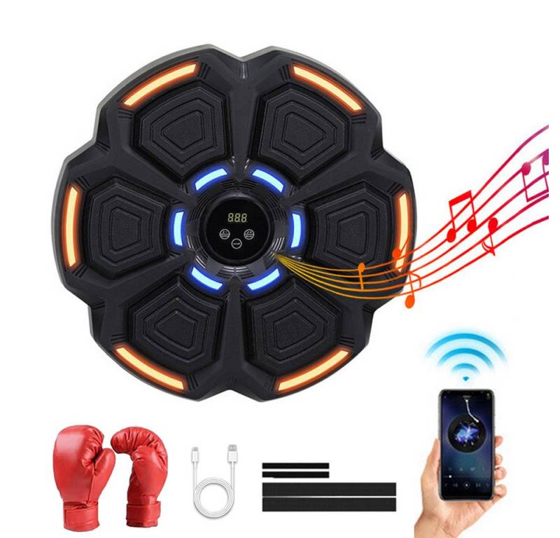 Avylet Trainingsanzug Music Boxing Machine Smart LED Bluetooth Musical Boxing Machine (mit Boxhandschuhen, Wandmontiertes Boxziel, 9 Geschwindigkeitsmodi und Zählmodus, Für Erwachsene und Kinder Exercise), Perfekt Für Reflex- und Hand-Augen-Koordinationstraining von Avylet