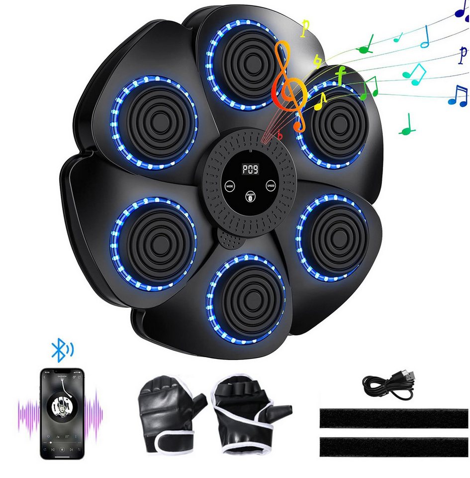 Avylet Trainingsanzug Musik-Boxmaschine Mit Boxhandschuhen mit Boxhandschuhen (Wiederaufladbare Wandmontierte LED-Smart-Bluetooth-Boxmaschine, Perfekt Für Reflex- und Hand-Augen-Koordinationstraining), für Erwachsene und Kinder mit Geschwindigkeitsmodi und Zählmodus Avylet Trainingsanzug Musik-Boxmaschine Mit Boxhandschuhen mit Boxhandschuhen (Wiederaufladbare Wandmontierte LED-Smart-Bluetooth-Boxmaschine, Perfekt Für Reflex- und Hand-Augen-Koordinationstraining), für Erwachsene und Kinder mit Geschwindigkeitsmodi und Zählmodus von Avylet