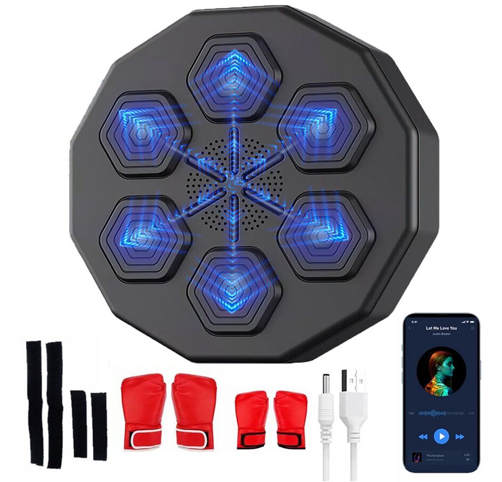 Avylet Trainingsanzug Musik-Boxmaschine Mit Boxhandschuhen mit Boxhandschuhen (Wiederaufladbare Wandmontierte LED-Smart-Bluetooth-Boxmaschine, Perfekt Für Reflex- und Hand-Augen-Koordinationstraining), für Erwachsene und Kinder mit Geschwindigkeitsmodi und Zählmodus Avylet Trainingsanzug Musik-Boxmaschine Mit Boxhandschuhen mit Boxhandschuhen (Wiederaufladbare Wandmontierte LED-Smart-Bluetooth-Boxmaschine, Perfekt Für Reflex- und Hand-Augen-Koordinationstraining), für Erwachsene und Kinder mit Geschwindigkeitsmodi und Zählmodus von Avylet