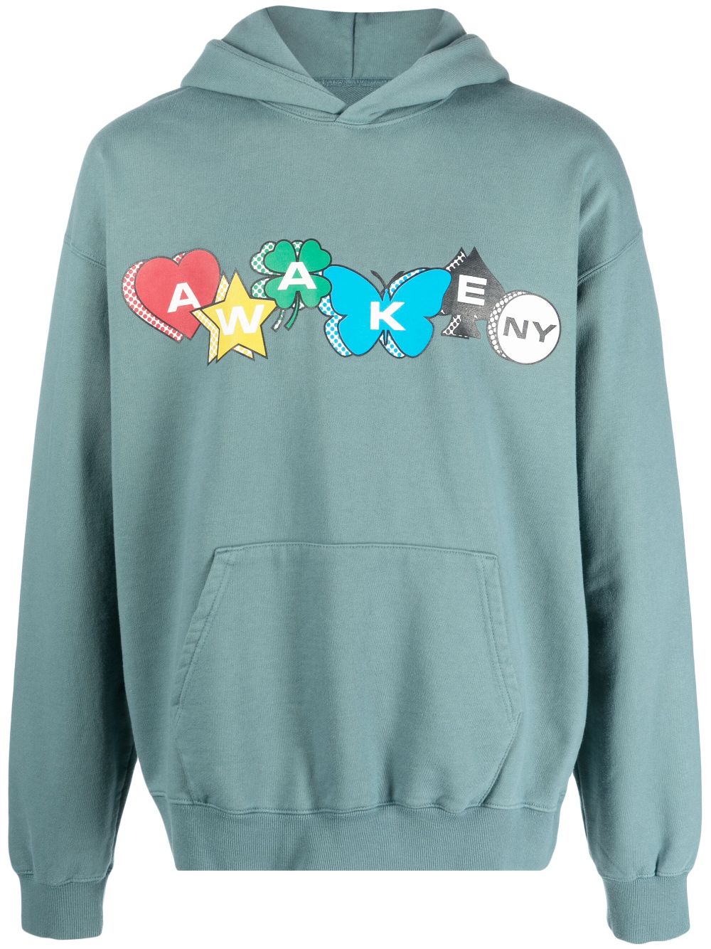 Awake NY Hoodie mit Logo-Print - Blau von Awake NY