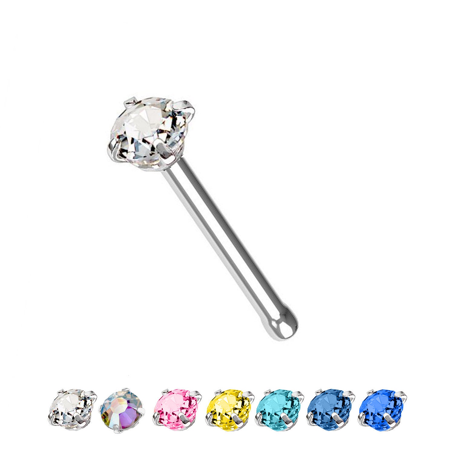Gerader Nasenstecker Aus Kristall Gerader Nasenstecker Aus Kristall von AwakenJewelsItaly