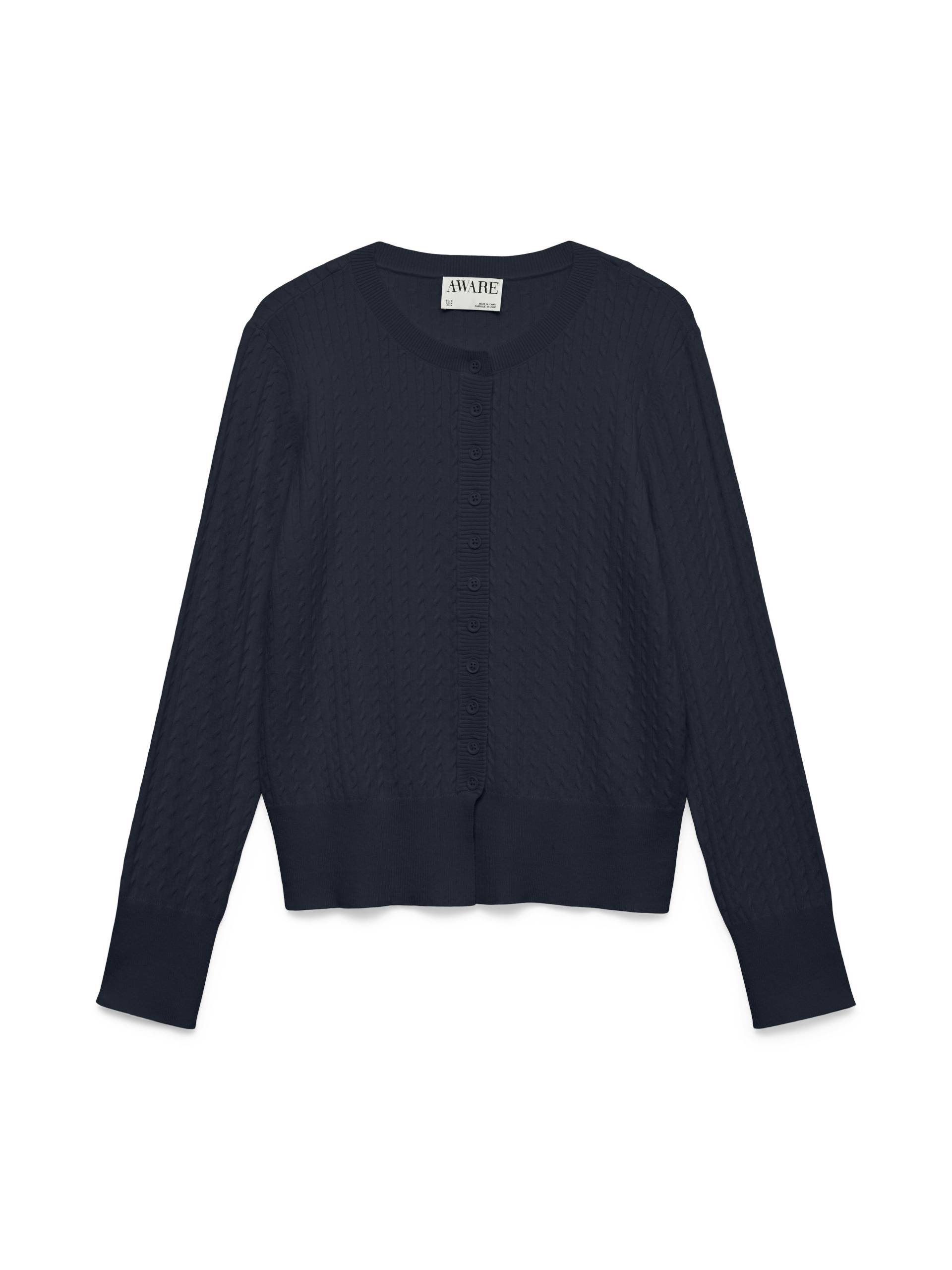 Aware - AWVINA LS O-NECK KNIT CARDIGAN NOOS dark sapphire - Gr. - L von Aware