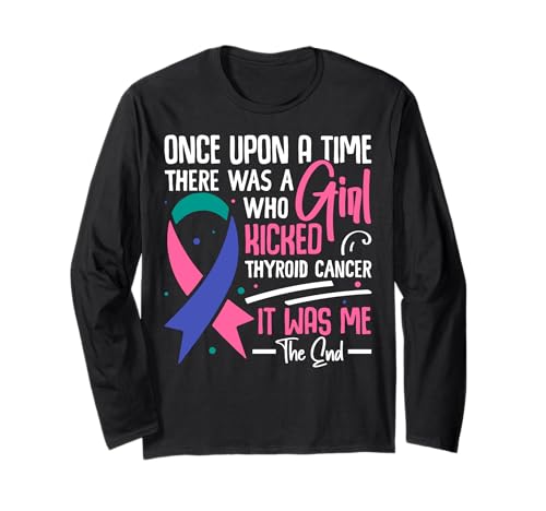 Schilddrüsenkrebs Awareness Support Girl Kicked It Langarmshirt Schilddrüsenkrebs Awareness Support Girl Kicked It Langarmshirt von Awareness Unity