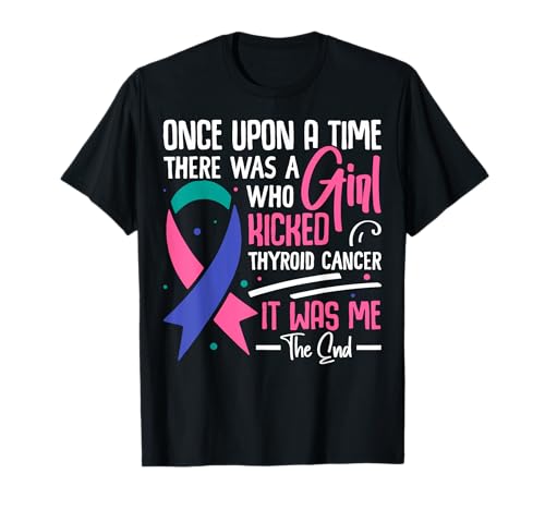 Schilddrüsenkrebs Awareness Support Girl Kicked It T-Shirt Schilddrüsenkrebs Awareness Support Girl Kicked It T-Shirt von Awareness Unity