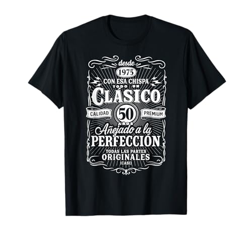 Geschenk zum 50. Geburtstag für Männer in spanischen Cumpleanos 50 1975 T-Shirt Geschenk zum 50. Geburtstag für Männer in spanischen Cumpleanos 50 1975 T-Shirt von Awesome 50th Birthday Gifts Store