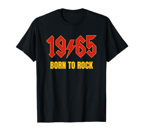 1965 Born to Rock Lustiger 60. Geburtstag Männer Frauen T-Shirt von Awesome 60th Birthday Gifts Rock Music Lovers