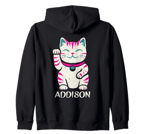 Addison Cute Kitty Winkende Katze Design für Mädchen Name Addison Kapuzenjacke von Awesome Addison Designs for Girls Name Addison