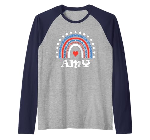 Amy niedliches patriotisches Regenbogen-Design für Mädchen Name Amy Raglan Amy niedliches patriotisches Regenbogen-Design für Mädchen Name Amy Raglan von Awesome Amy Designs for Girls Name Amy