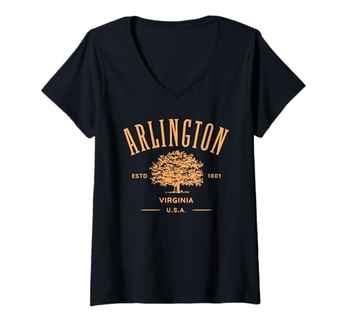 Damen Design-Souvenir im Vintage-Stil von Arlington Virginia T-Shirt mit V-Ausschnitt Damen Design-Souvenir im Vintage-Stil von Arlington Virginia T-Shirt mit V-Ausschnitt von Awesome Arlington Virginia Souvenirs and Designs