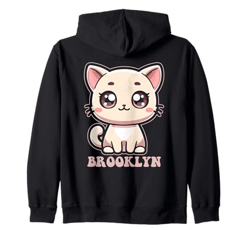 Brooklyn Cute Kitty Cat Design für Mädchen Name Brooklyn Kapuzenjacke Brooklyn Cute Kitty Cat Design für Mädchen Name Brooklyn Kapuzenjacke von Awesome Brooklyn Designs for Girls Name Brooklyn