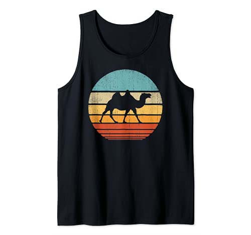 Camel Retro Vintage 60er 70er Jahre Sonnenuntergang Säugetier Männer Frauen Tank Top von Awesome Camel Clothing