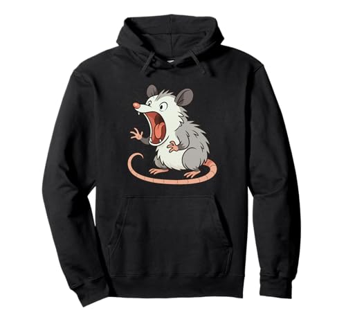 Angry Screaming Opossum Opossum Tier Geschenk Männer Frauen Kinder Pullover Hoodie von Awesome Cute Funny Opossum Humorous Graphic Design