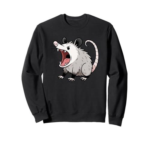 Angry Screaming Opossum Opossum Tier Geschenk Männer Frauen Kinder Sweatshirt von Awesome Cute Funny Opossum Humorous Graphic Design