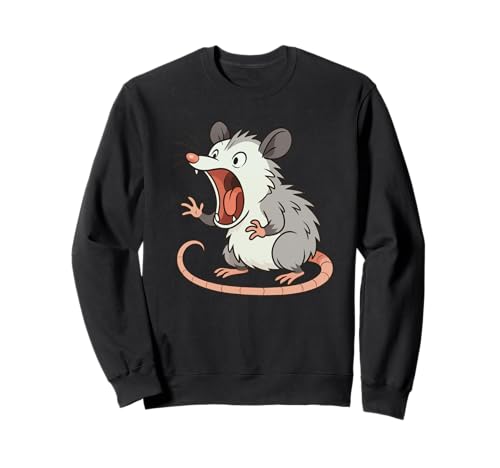 Angry Screaming Opossum Opossum Tier Geschenk Männer Frauen Kinder Sweatshirt von Awesome Cute Funny Opossum Humorous Graphic Design