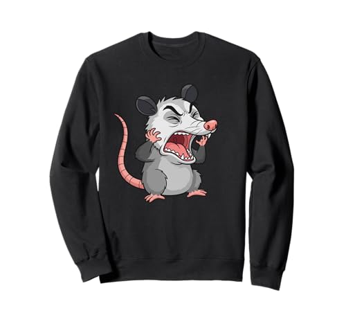 Angry Screaming Opossum Opossum Tier Geschenk Männer Frauen Kinder Sweatshirt von Awesome Cute Funny Opossum Humorous Graphic Design