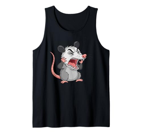Angry Screaming Opossum Opossum Tier Geschenk Männer Frauen Kinder Tank Top von Awesome Cute Funny Opossum Humorous Graphic Design