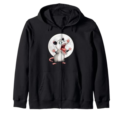 Angry Screaming Opossum Opossum Tier Geschenk Männer Frauen Kinder Kapuzenjacke von Awesome Cute Funny Opossum and Moon Graphic Design