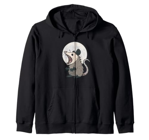 Angry Screaming Opossum Opossum Tier Geschenk Männer Frauen Kinder Kapuzenjacke von Awesome Cute Funny Opossum and Moon Graphic Design