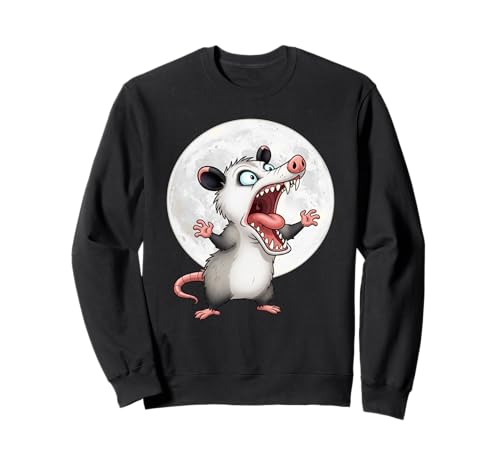 Angry Screaming Opossum Opossum Tier Geschenk Männer Frauen Kinder Sweatshirt von Awesome Cute Funny Opossum and Moon Graphic Design