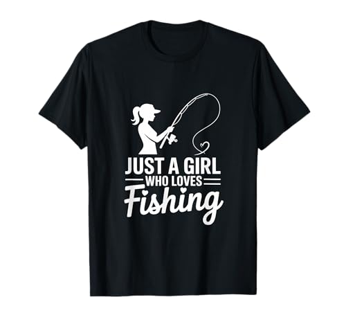 Nur ein Mädchen, das Angeln liebt, neuartiger Stil T-Shirt von Awesome Designs