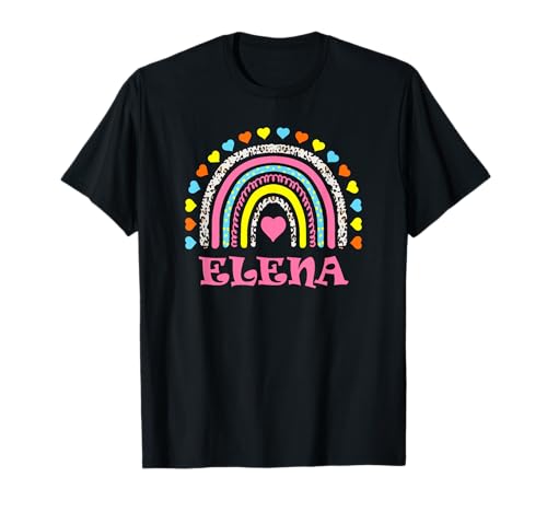 Elena süßes buntes Regenbogen-Design für Mädchen, Name Elena T-Shirt von Awesome Elena Designs for Girls Name Elena