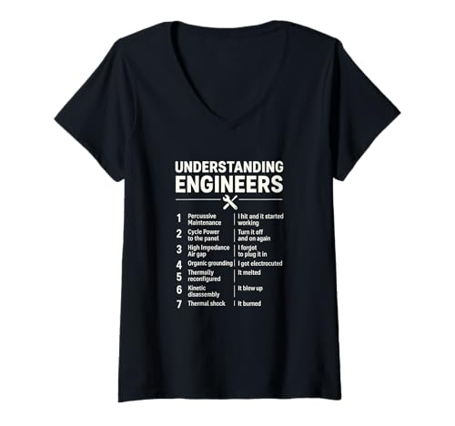 Damen Verstehende Ingenieure - Sarkastischer Ingenieuringenieur T-Shirt mit V-Ausschnitt Damen Verstehende Ingenieure - Sarkastischer Ingenieuringenieur T-Shirt mit V-Ausschnitt von Awesome Engineering Merch