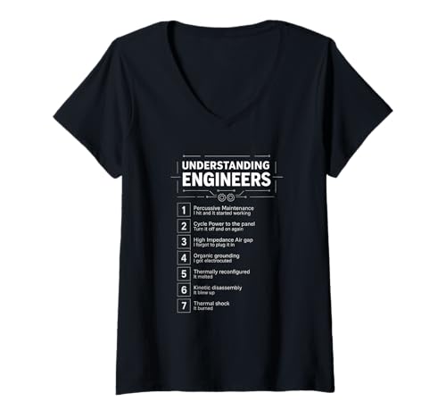 Damen Verstehende Ingenieure - Sarkastischer Ingenieuringenieur T-Shirt mit V-Ausschnitt Damen Verstehende Ingenieure - Sarkastischer Ingenieuringenieur T-Shirt mit V-Ausschnitt von Awesome Engineering Merch