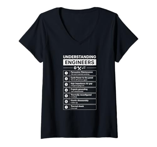 Damen Verstehende Ingenieure - Sarkastischer Ingenieuringenieur T-Shirt mit V-Ausschnitt Damen Verstehende Ingenieure - Sarkastischer Ingenieuringenieur T-Shirt mit V-Ausschnitt von Awesome Engineering Merch