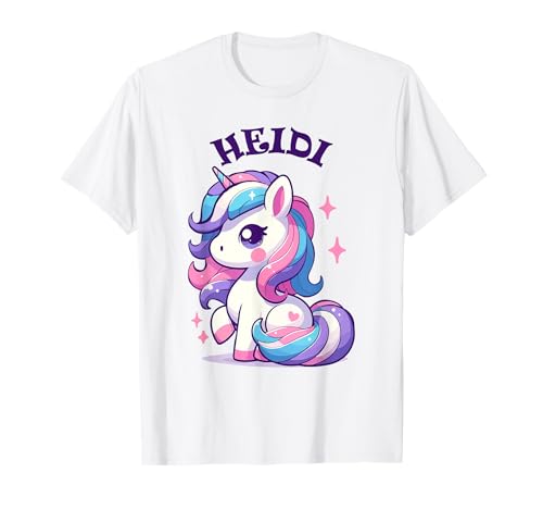 Heidi Niedliches Einhorn Design für Mädchen Name Heidi T-Shirt Heidi Niedliches Einhorn Design für Mädchen Name Heidi T-Shirt von Awesome Heidi Designs for Girls Name Heidi