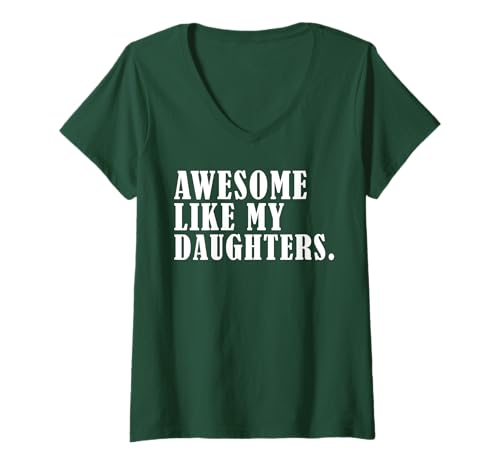 Damen Awesome Like My Daughters Funny Dad Grandpa Parents' Day T-Shirt mit V-Ausschnitt Damen Awesome Like My Daughters Funny Dad Grandpa Parents' Day T-Shirt mit V-Ausschnitt von Awesome Like My Daughters Funny Grandpa Father day