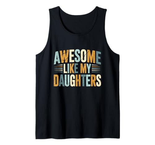 Fantastisch wie Meine Töchter, Retro-Vatertags-Vater, Herren-Papa Tank Top von Awesome Like My Daughters Retro Father Day Apparel